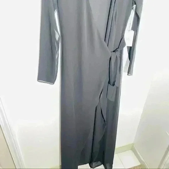 NWT LPA The Label Dress 74 Maxi Wrap Black - Picture 5 of 10